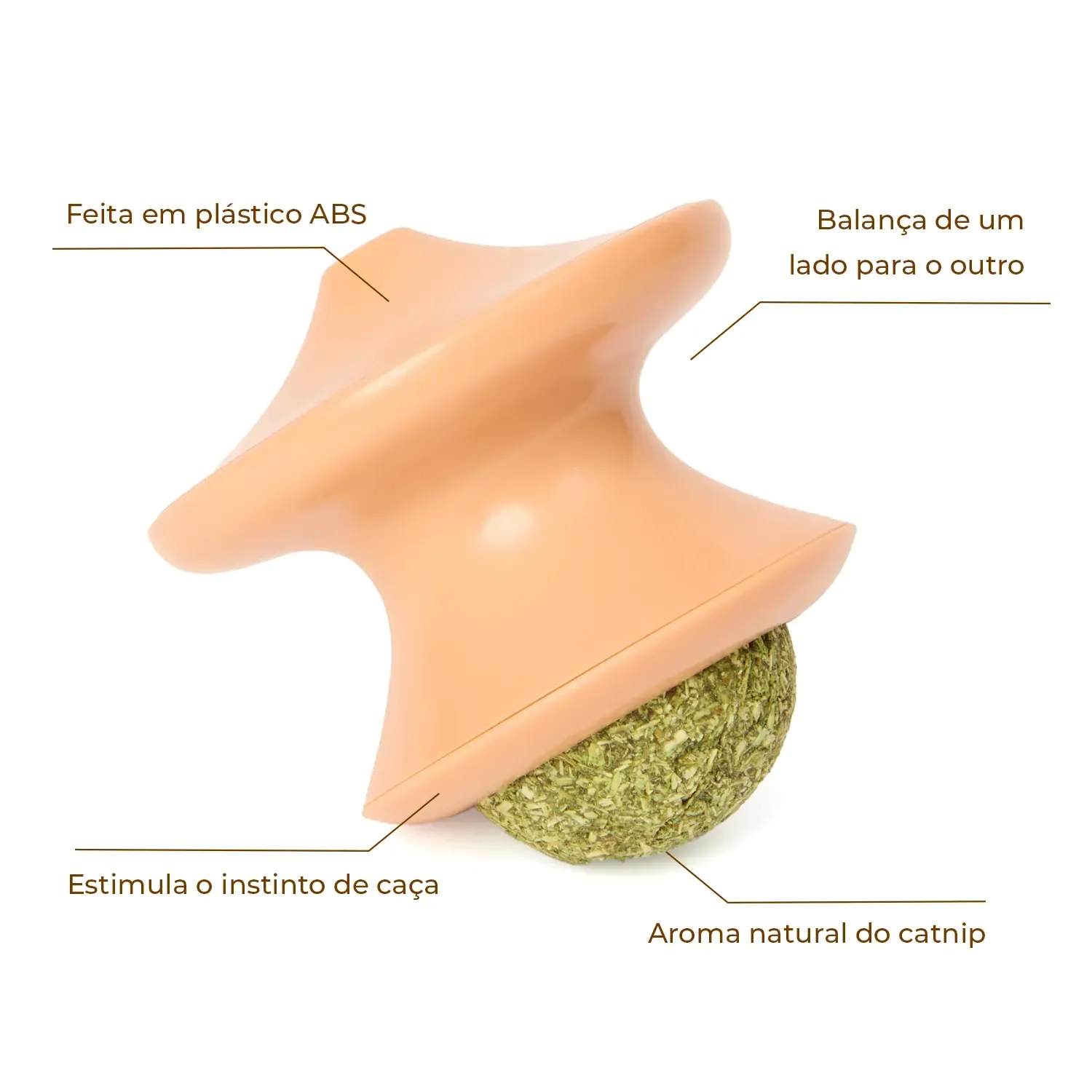 Brinquedo João-Bobo com Catnip Flicks